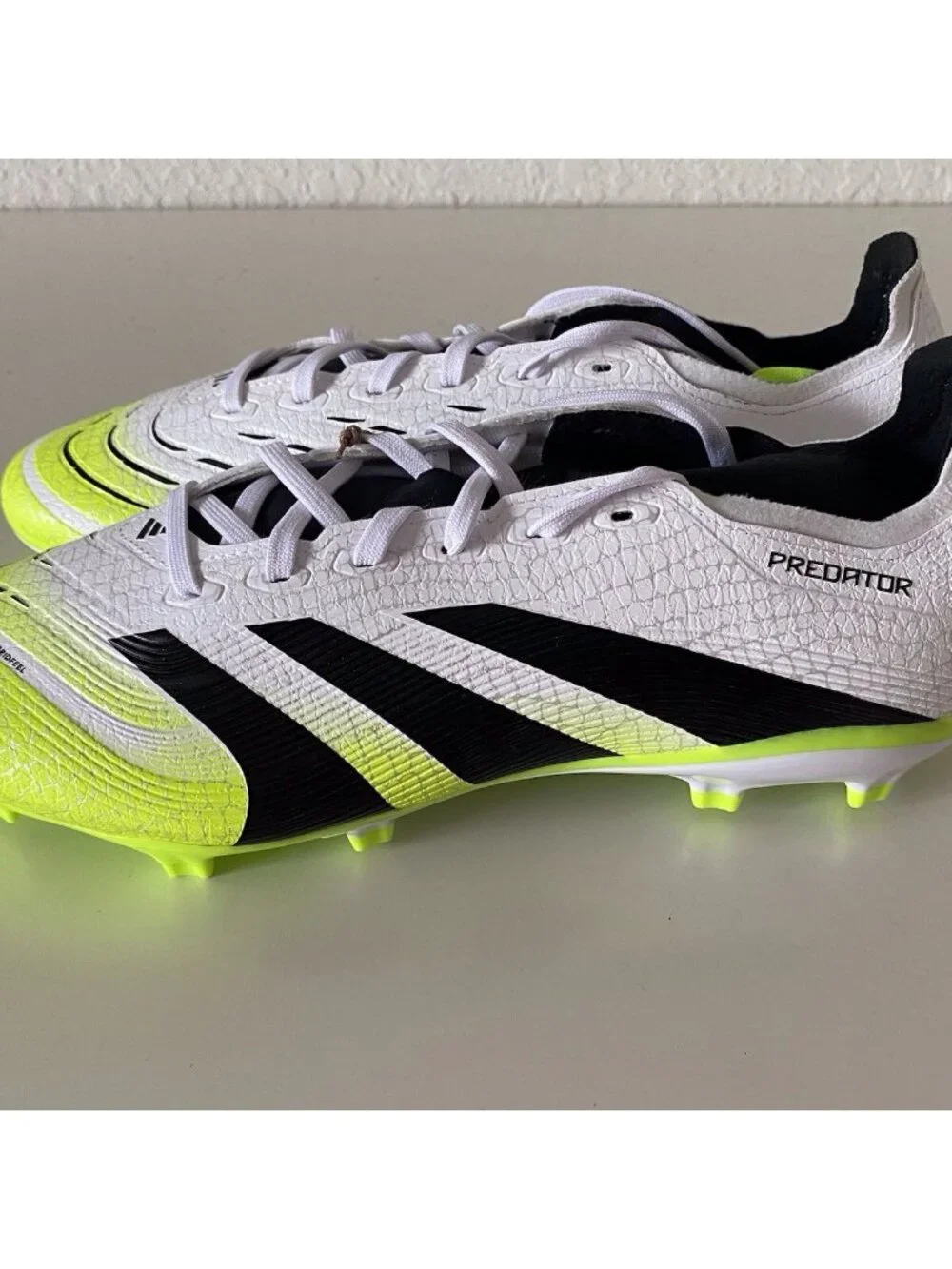 Adidas Predator‎ League FT FG/MG Soccer Cleats JI1111 White Yellow Men’s Sz 8.5